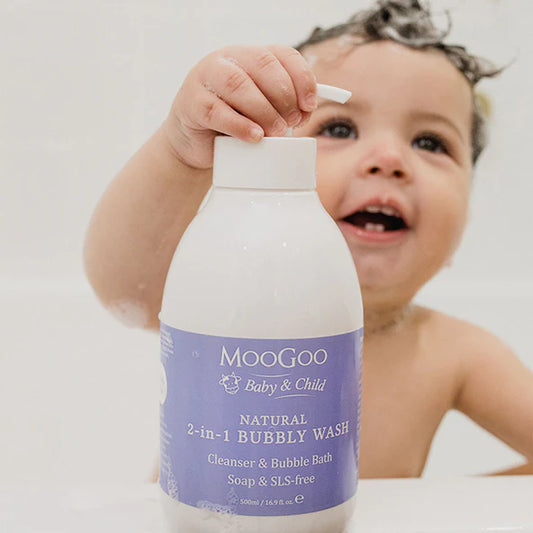 MooGoo 2-in-1 Bubbly Wash (Cleanser & Bubble Bath. Soap & SLS-Free)
