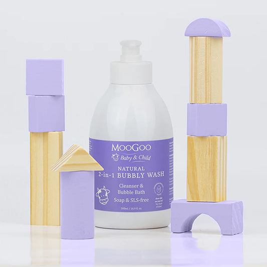 MooGoo 2-in-1 Bubbly Wash (Cleanser & Bubble Bath. Soap & SLS-Free)